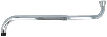 tecuro S-Auslauf ausziehbar 280-480 mm für Wand-Armaturen, Messing verchromt