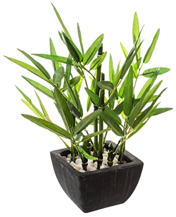 Atmosphera - Plante Artificielle Bambou dans Un Pot en céramique H 26 cm