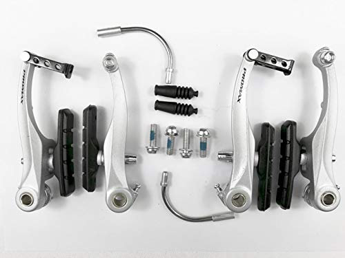MASE Sports 2X Promax Fahrrad Bremskörper V-Brake Alu Silber für vorne und hinten