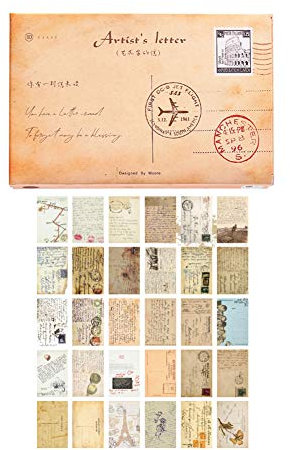Maya Star 30 Stück Retro-Postkarten-Set Literarische Grußkarten Segen Nachricht Karte Postkarte A20