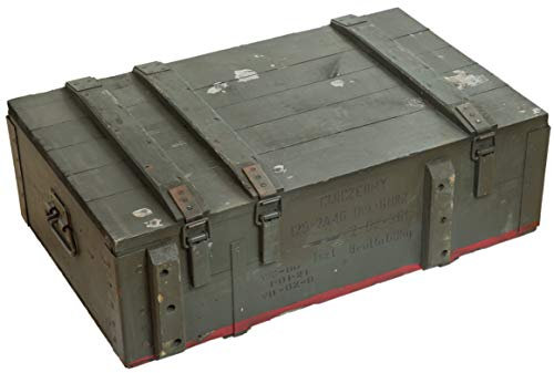 Kistenkolli Altes Land Munitionskiste AD-81 geflammt (Innen) Munitionskiste Armeekiste Schatztruhe Holztruhe