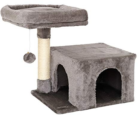 lionto Árbol rascador para Gatos Altura 50 cm, Gris Oscuro