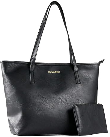 Montana West Purses for Women Large Work Tote Bag PU Leather Laptop Shoulder Bag with Wallet Pouch, Big Capacity Office Handbag for Travel Daily Use City Tote