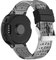 Chainfo Unisex Silikon Uhrenarmbänder kompatibel mit Garmin Forerunner 235 / Forerunner 735XT / Forerunner 220/230, Gebürstete Edelstahl Schwarz Schnalle (Pattern 3)