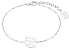 s.Oliver Armband 925 Sterling Silber Damen Armschmuck, 17+3 cm, Silber, Blume, Kommt in Schmuck Geschenk Box, 2033878