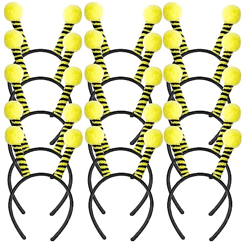 Wensdr 15 Stück Party-Bienen-Tentakel-Kopfbedeckung, niedliche Haarbänder für Mädchen, Party-Bienen-Dekoration, Stirnband