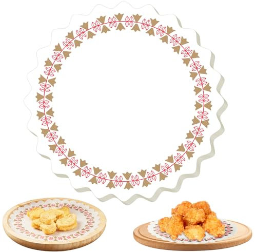 TARKDAK Tortenspitze Rund 100 Stück Spitzenpapier Tischsets Papierdeckchen Tortenpapier Spitzendeckchen für Kuchen Hochzeiten Party Dessert Handwerk