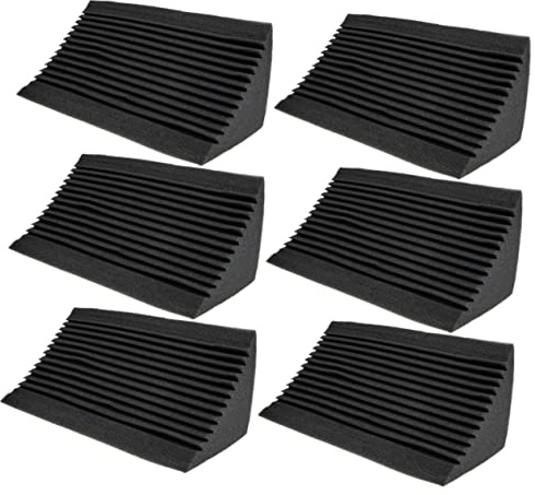 VICASKY 6pcs Acoustic Panels Sound Absorbing Mats Corner Bass Trap Soundproofing Material Insulation Sound Deadening Mat