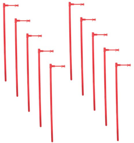 PAMINGONO 10ensembles Set De Bâtons De Moulin à Vent Plastique Rouge Accessoires Pratiques pour Bricolage Et Fabrication De Moulins Tiges Robustesse Et Compactes pour DIY