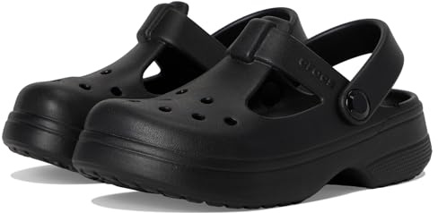 Crocs Classic Mary Jane Clog T, Zoccoli Unisex - Bambini e Ragazzi, Nero, 22/23 EU