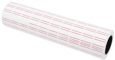 NUOBESTY 30rollen Preismaschinenetikett Papier Mit Doppelten Roten Linien Preisschildaufkleber Für Supermärkte Obstläden Preis Marker Label Aufkleber Preisetikettenpapier Für Einreihige Pre