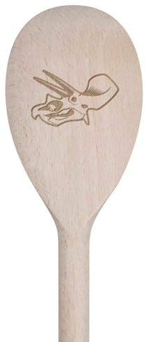 Azeeda 30cm 'Skull Dinosaur' Wooden Cooking Spoon (SO00022910)