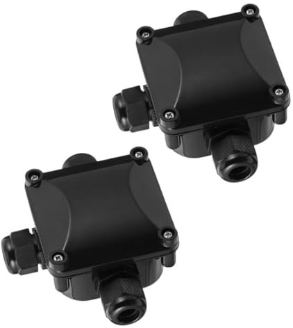 GLEAVI 2pcs Junction Box Outdoor Electrical Box Diy Accessory for Outdoor Lighting and Electrical Wiring Fits Mm² Wire