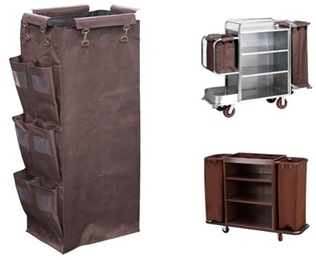 QICBYING Bolsa De Repuesto De Coche De Limpieza Multiusos, Bolsa De Carro De Limpieza Comercial De Limpieza De Gran Capacidad For Recoger Basura O Ropa, Forro De Tela Oxford Resistente(A)