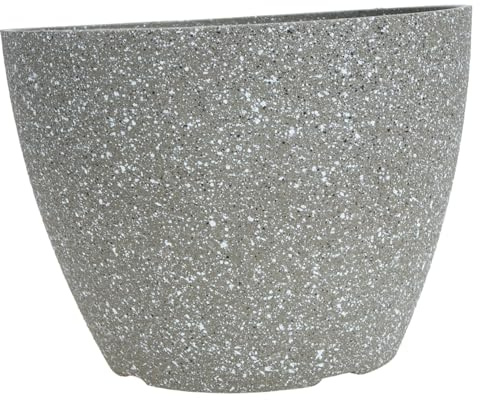 MOBUTOFU Resin Thickened Planter Pot Large Imitation Cement Flower Pot Safe Decorative Garden for Business and Kitchen
