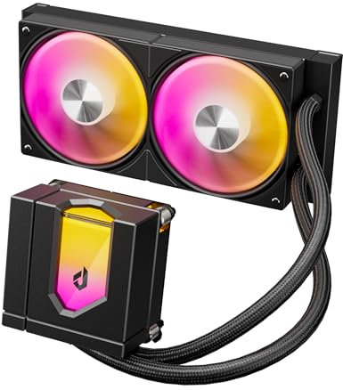 upHere E240KC ARGB CPU Liquid Cooler, 240mm AIO Cooler, All-in-One Water Cooling System, U3KC PWM Fan, Magnetic Pump Cover, TDP 280W, Intel LGA 1851/1700/2011 & AMD AM4/AM5 - Black
