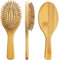 Cepillo de bambú | cepillo pelo madera antiestático | cepillo pelo rizado desenredante | peine madera para cabello masajeador | cepillo material natural ovalado mujer hombre