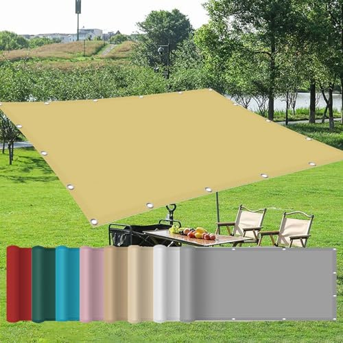 Tenda da Sole per Balcone 1.3 x 2 m Pes Protezione UV Al 98% Lavabile, Antistrappo, Confezionato su Misura,Con Corde, per Esterno Tenda da Sole,Per Esterno,Giardino, Color Crema