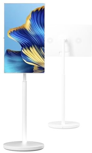 SHENGSHIYU Televisor Portátil de 32 Pulgadas, Cámara 4K TelevisióN Portátil sobre Ruedas 8GB + 128GB, Rotación/Inclinación Televisores Portátiles para Estudiar, Reuniones, Películas, Juegos, Canto