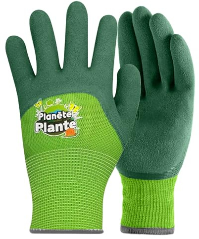 HSYTEK Gartenhandschuhe Damen, Arbeitshandschuhe Herren mit Latex Beschichtung, Gartenhandschuhe Dornenfest, Rosenhandschuhe Dornenfest, Handschuhe Garten für Damen & Herren (grün-1)