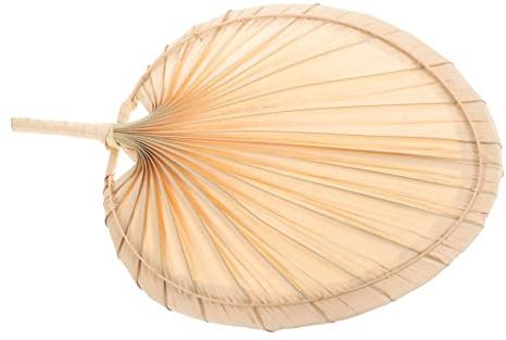 TEHAUX Abanico de Palma Ventilador de Verano Estilo Chino Abanico Portátil Accesorio de Verano y Barbacoa