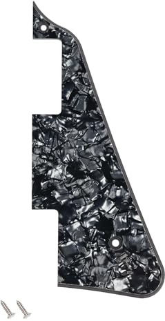 Banworks 2-lagiger E-Gitarren-Pickguard 2-Loch Import LP-Pickguard | Elektrische Gitarre Scratch Plate für Epiphone EPI Les Paul LP JT/HB-06 Schwarz Perle
