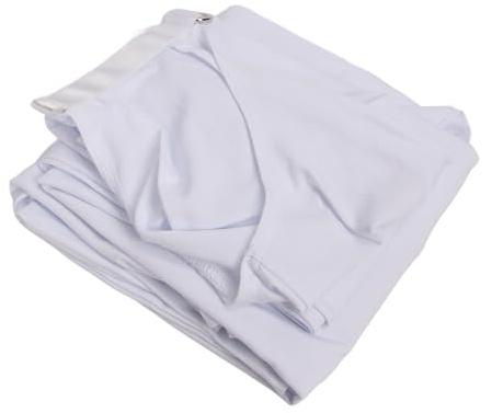 Eujgoov Cubierta para Trípode de Altavoz, Falda de Fibra de Poliuretano Estirable, Ajustable, Antideslizante para Banquetes de DJ, Bodas, Conciertos, 138 Cm de Altura, 81 Cm de Ancho (WHITE)