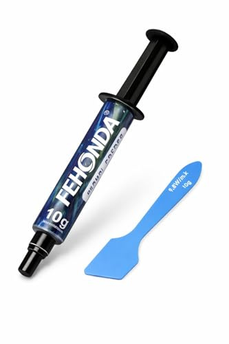 Thermal Paste 10g – 9.8 W/m·K Ultimate High Performance CPU Thermal Compound, Non-Conductive Carbon Based Thermal Grease with Spreader for Processor, GPU, Heatsink, PC, PS5 & Laptop