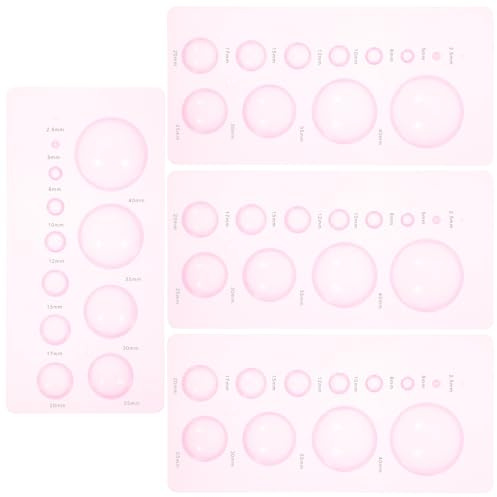 EXAOMBLE Herramientas Molde Abs 4 Piezas para Quilling de Papel Papel para Hacer Media Esfera Compacta Adecuado para Bricolaje y Manualidades 3d