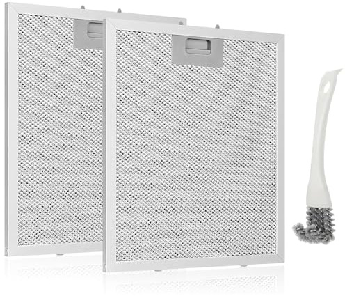 2Pcs Cooker Hood Grease Filter,320x260x9mm | 5-Layer Aluminum Mesh,Universal Replacement for Extractor Fans and Many Leading Range Hoods
