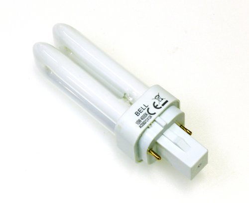 2x 10 watt CFL 2 pin Energy Saving Lamp 10W Cool White 840 G24d-1 Double turn