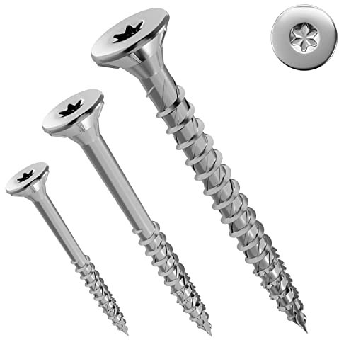 Jet-Fast Premium Universalschrauben 4,0 x 35 mm, 500 Stück, Duo-Senkkopf, Teilgewinde TX Antrieb, Blau verzinkt, Holzschrauben, Spanplattenschrauben, Cut-Spitze, German Quality