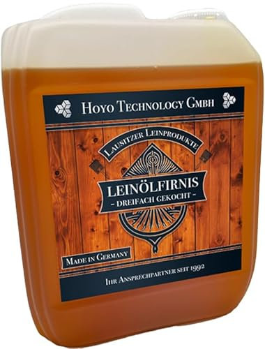 5 Liter Leinöl Firnis Lausitzer Leinölfirnis für Holzschutz dreifach gekocht und harzfrei