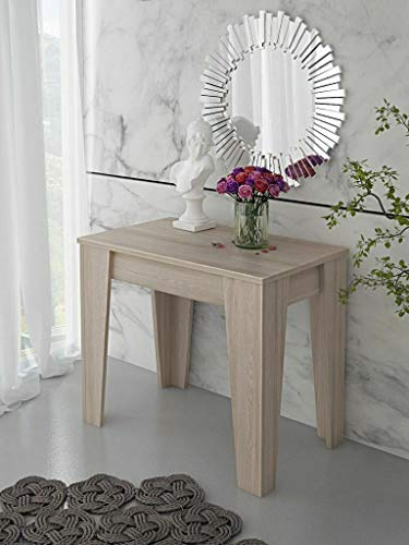 Arreditaly Consolle Allungabile Moderna Tavolo Estensibile Da 54 A 306 cm Con 6 Allunghe Ideale Per 14 posti Salvaspazio Guide In Metallo Design Per Soggiorno Salotto Cucina Ingresso Rovere