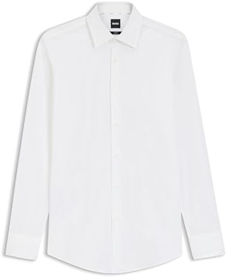 BOSS Chemise Slim Fit en Popeline De Coton Stretch Facile À Repasser