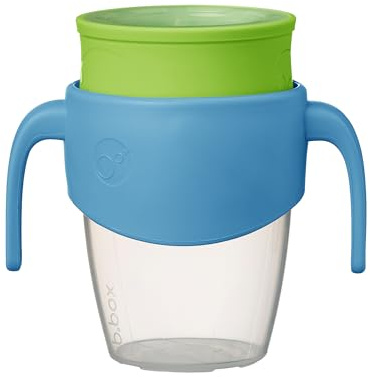 b.box 360 Vaso Aprendizaje & Vaso Infantil con Borde de Silicona | Antiderrame con Mecanismo de Cierre Ideal para Llevar | Apto para Lavavajillas | 250 ml