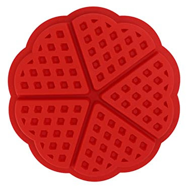 Silikon-Waffelform Zum Backen von Backformen, Waffelbackformen, Muffinform, Waffeleisen, Backblechform Für Waffelkuchen, Schokolade, Basteln, Süßigkeiten, Seife, Donut(5-Herz)