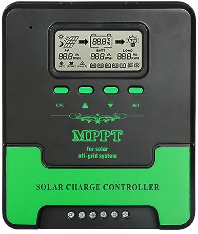 BuyWeek 40A MPPT Laderegler 12/24V Auto, Solarladeregler LCD-Display Solarregler Parameter Einstellbares Max PV 100V DC Eingang Solarmodul Laderegler für AGM, Gel und Blei-Säure Lithium Batterien