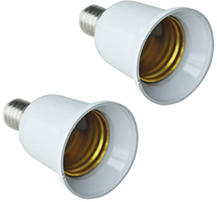 Niniang 2 x Adapter für LED-Leuchtmittel CFL/Konverter E14 auf E27