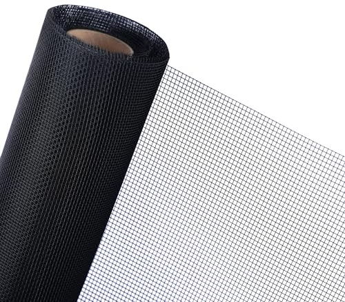 Ailinscn Fliegengitter Metall Schwarz 120 x 250cm, Bildschirm Tür Ersatz Edelstahl Fenster Bildschirm, 304 Edelstahl Fliegengitter Metall für Terrassentüren, Oberlichter, Dachfenster, DIY