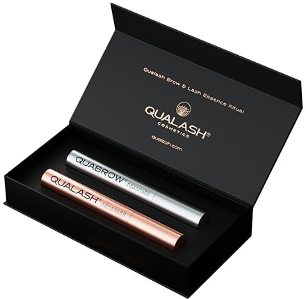 QUALASH® QUABROW® Ögonbryns- och fransserum – 2-i-1-serum för ögonfransar och ögonbryn, Bryn- och fransbooster, Tillväxt och vård – ESSENCE RITUAL COLLECTION Set 2x 3,5 ml