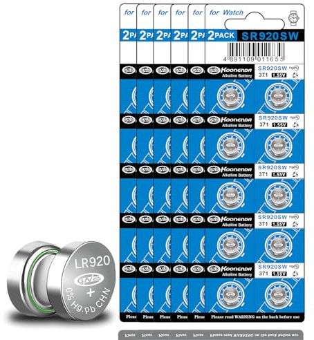 Lot de 60 piles bouton alcalines SR920SW 371 LR920 AG6 370 1,5 V pour montre