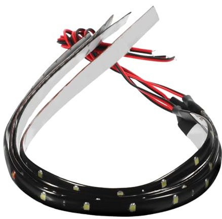 Alipis 4 Piezas Tira de Luz LED Interior para Automóviles Pack Instalación Iluminación Decorativa para Coches Motos y