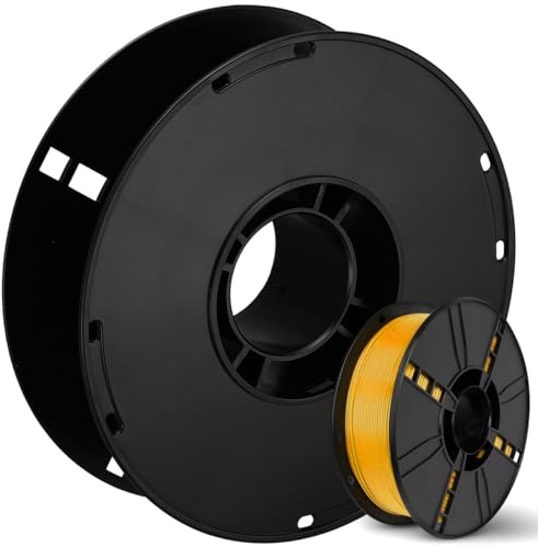 NUOBESTY Wire Spool Cable Reel Organizer, 7.87 in Black Storage Wheel Empty Plastic Extension Cord Reel for Cords, Rope, Ethernet, 1KG 3D Printer Filament Respooling, Garage & RV Cable Management