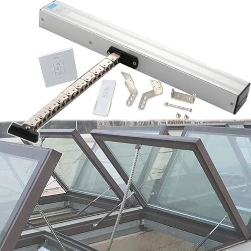 Azionatore elettrico aprifinestra e chiudiporta a battente commerciale 400N carico a basso rumore doppia catena telecomando e interruttore ideale per installazione sul tetto lunghezza 400 mm