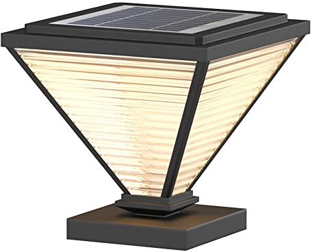 asdchZen Lámpara Solar para Exteriores, Poste De Césped con Luz De Pilar para Terraza, Lámpara De Pilar para Patio, Resistente Al Agua, para Jardín, Patio, Paisaje, 25 Cm