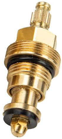 tecuro Ventiloberteil 3/8 Zoll für Bad, Küche und Außenbereich, Absperrventil, für Kalt - und Warmwasser, Messing blank