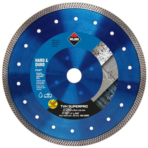 Rubi TVH SUPERPRO 250 x 25,4 x 1,6 mm Diamant Trennscheibe für harte Materialien
