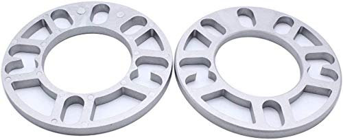 Lot de 2 élargisseurs universels de voie de 10 mm - En aluminium - 4 trous - 5 trous