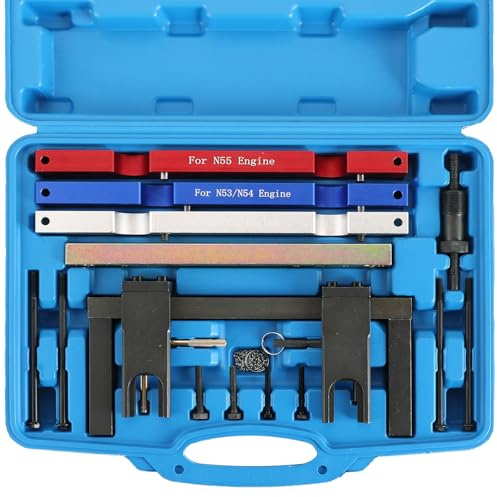 DASBET Engine Camshaft Timing Locking Master Tool Set, Crankshaft Flywheel Alignment Tool Kit Compatible with BMW Vehicles with 2.5L & 3.0L N51 N52 N53 N54 N55